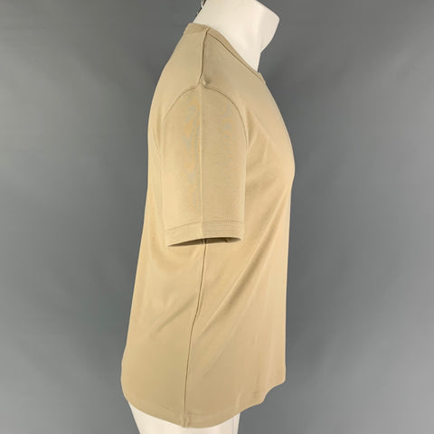 TED BAKER Size M Khaki Cotton Crew-Neck T-shirt