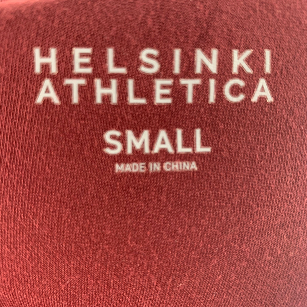 HELSINKI ATHLETICA Size S Burgundy Nylon Blend Drawstring Shorts