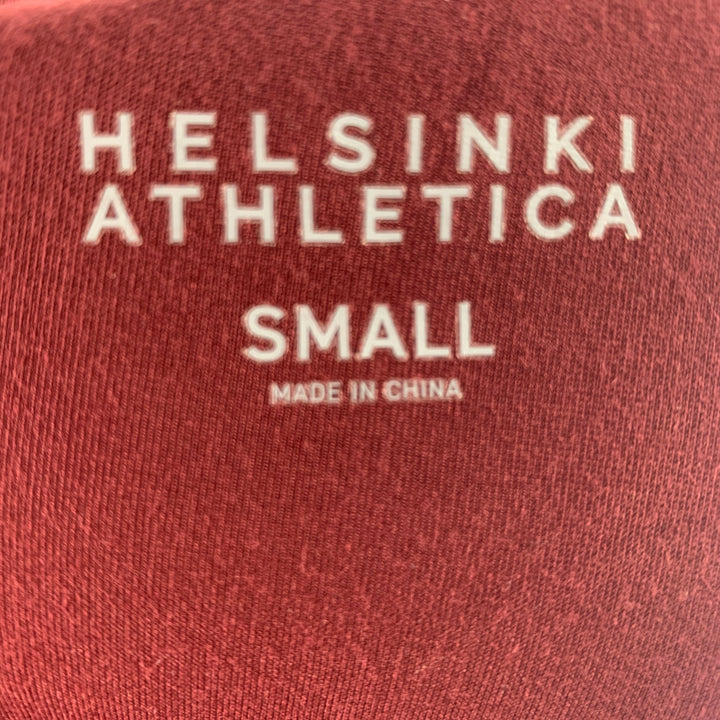 HELSINKI ATHLETICA Size S Burgundy Nylon Blend Drawstring Shorts