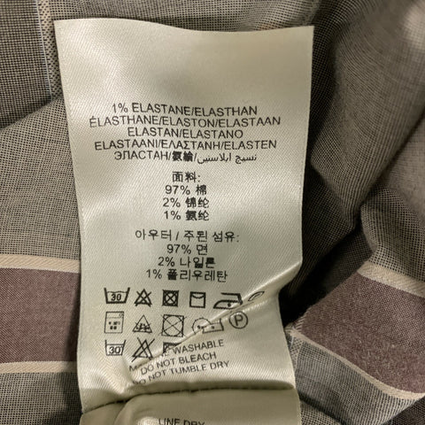 BURBERRY BRIT Size 12 Olive Beige Cotton &  Nylon Plaid Belted Dress