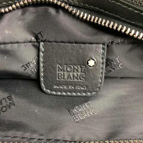 MONT BLANC Black Mixed Materials Canvas Leather Briefcase
