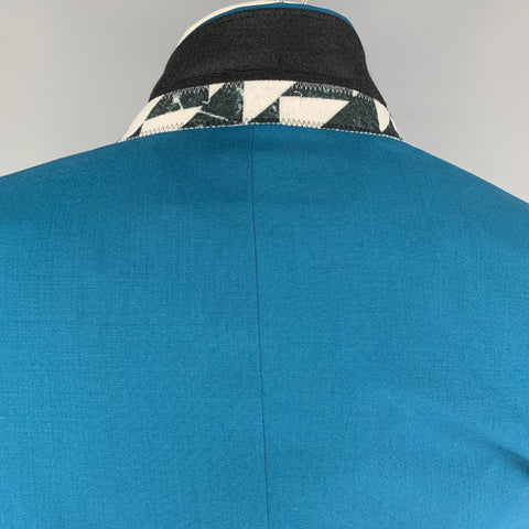 PAUL SMITH Size 38 Teal Wool Notch Lapel Sport Coat