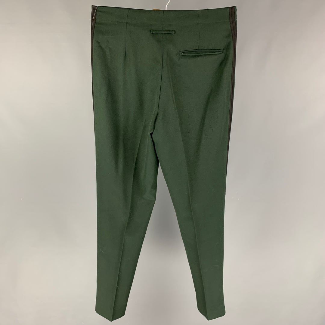 Vintage JEAN PAUL GAULTIER Size 34 Forest Green High Waisted Dress Pants