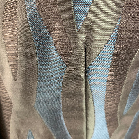 BARBARA TFANK Size 4 Black Blue Jacquard Cropped Jacket