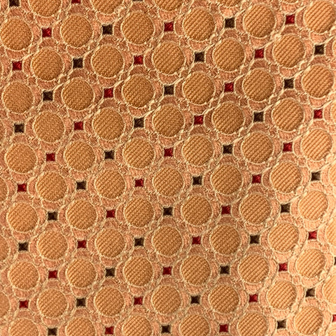ERMENEGILDO ZEGNA Orange Red Dots Silk Tie