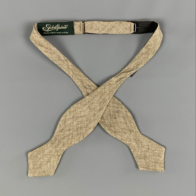 SUITSUPPLY Taupe Linen Bow Tie