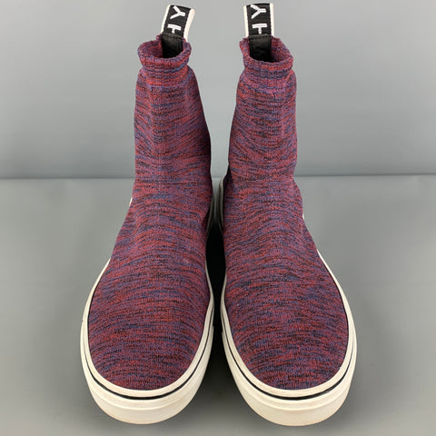 GIVENCHY Size 10 Purple White Marbled Fabric Pull On Sneakers