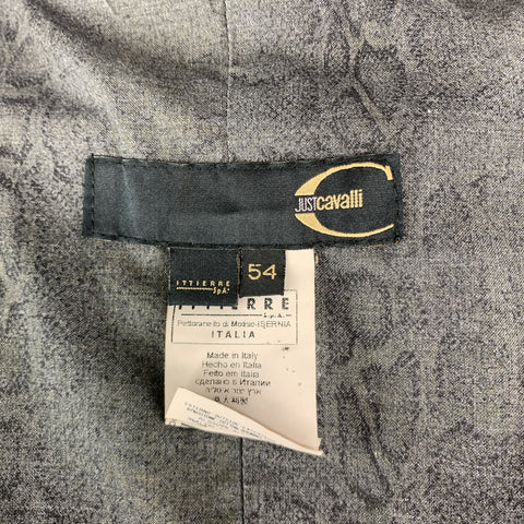 JUST CAVALLI Taille 44 Veste zippée à col haut en coton noir