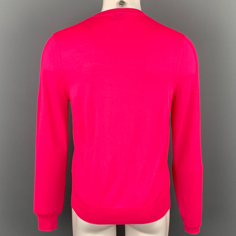 PAUL SMITH Size L Pink Merino Wool Crew-Neck Pullover Sweater