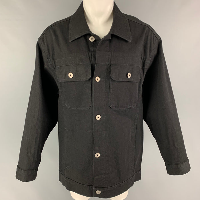 MAISON MARGIELA Size XS Black Multi-Color Abstract Cotton Oversized Jacket