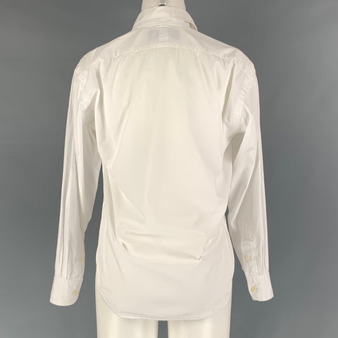 RALPH LAUREN Size 2 White Cotton Vintage Blouse