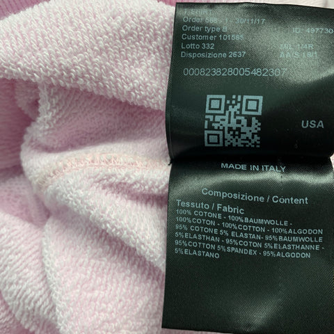 CALVIN KLEIN 205W39NYC Size XXL Pink Green Embroidery Cotton Sweatshirt