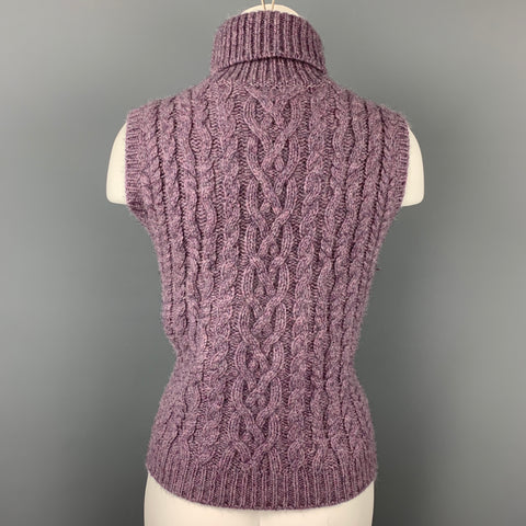RALPH LAUREN Collection Size L Purple Heather Cashmere Sleeveless Sweater