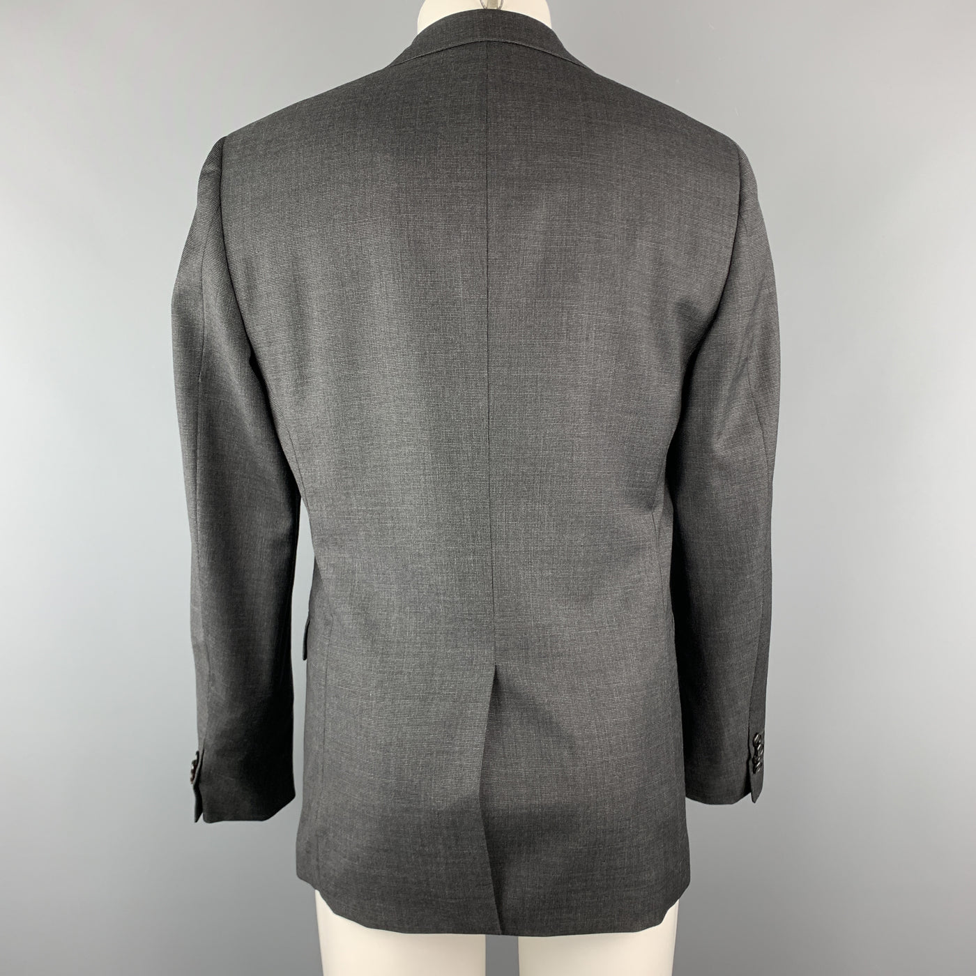 THEORY 40 Regular Charcoal Nailhead Wool Single Breasted Sport Coat