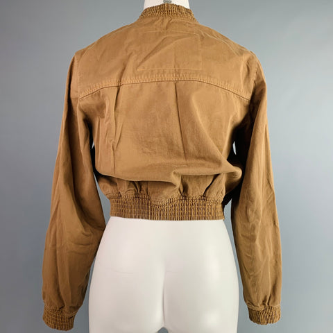 ACNE STUDIOS Taille S Blouson Bomber en Coton Marron