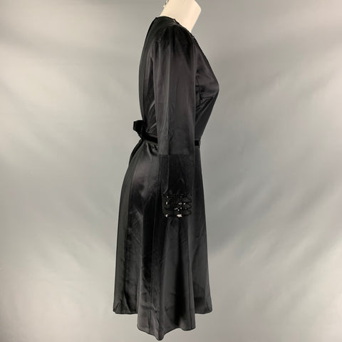 MARC JACOBS Taille 4 Robe trapèze unie en soie noire