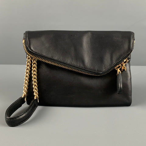 HENRI BENDEL Black Leather Wristlet Handbag