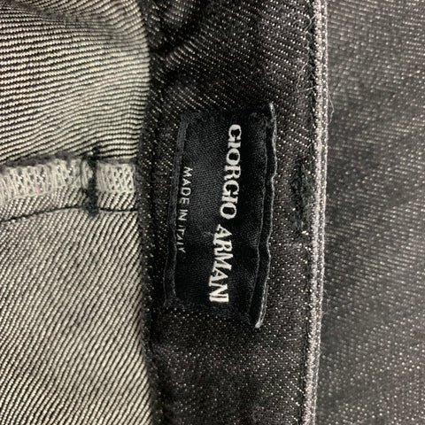GIORGIO ARMANI Size 26 Black Cotton Blend Narrow Leg Jeans