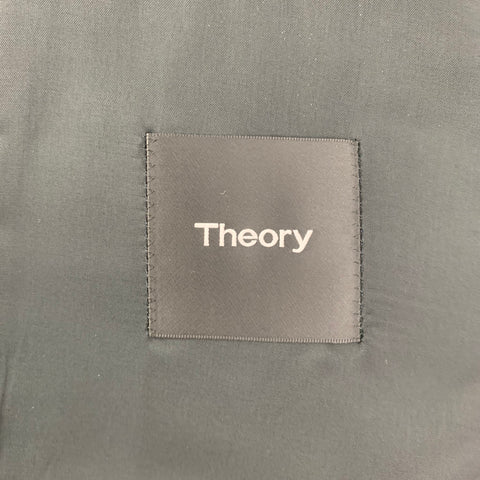 THEORY Size 42 Burgundy Black Velvet Cotton Sport Coat