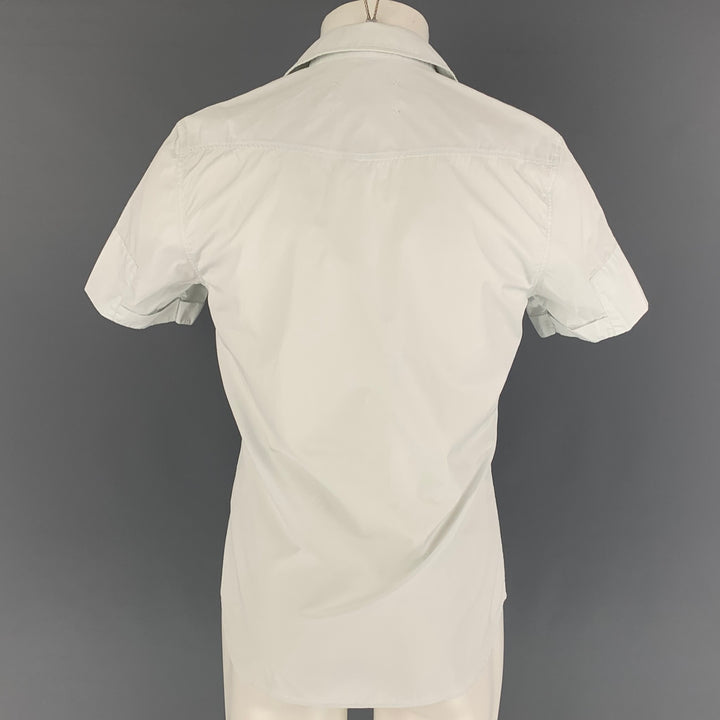 MAISON MARGIELA Size S White Cotton Short Sleeve Shirt