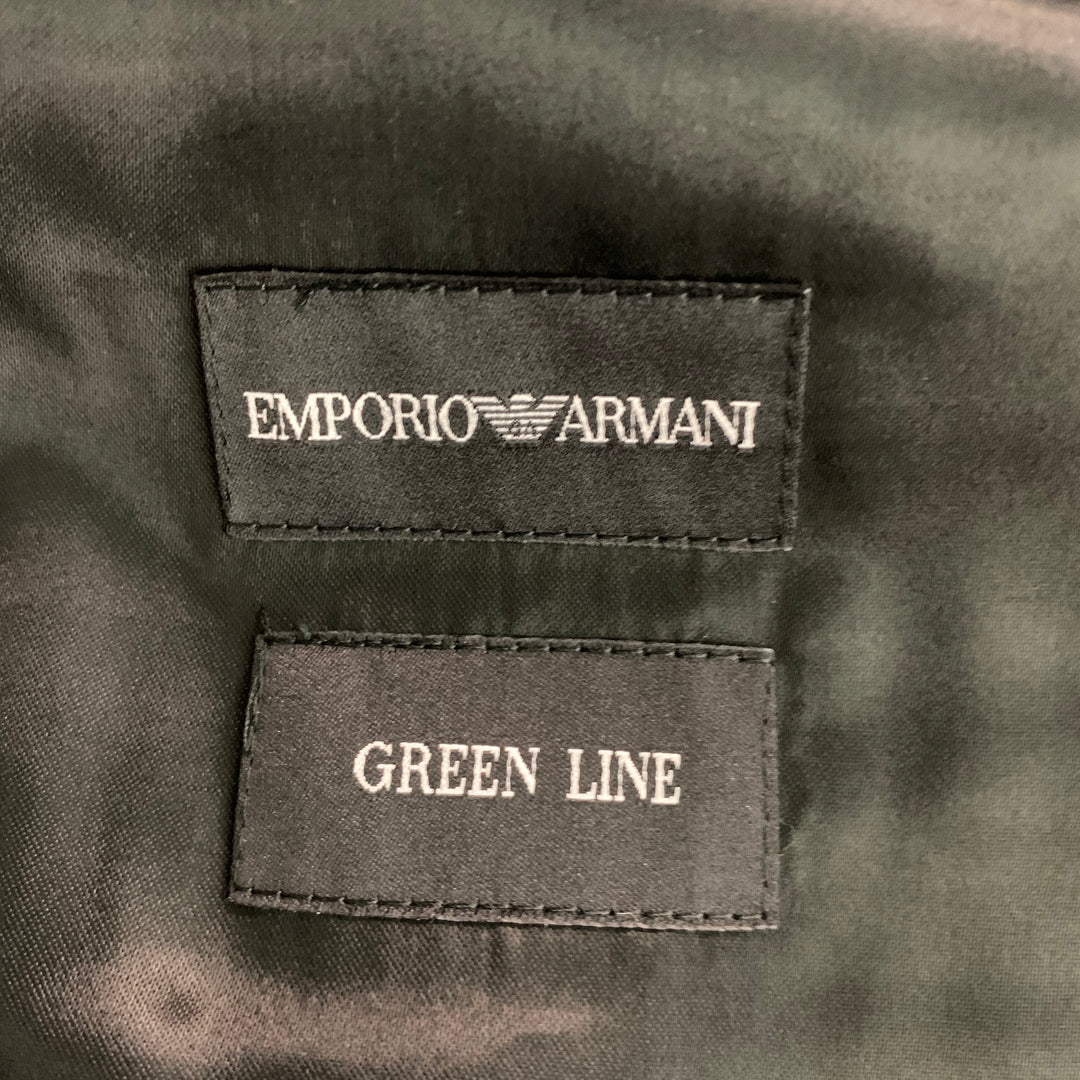 EMPORIO ARMANI Green Line Size 46 Black Solid Wool Asymmetrical Vest