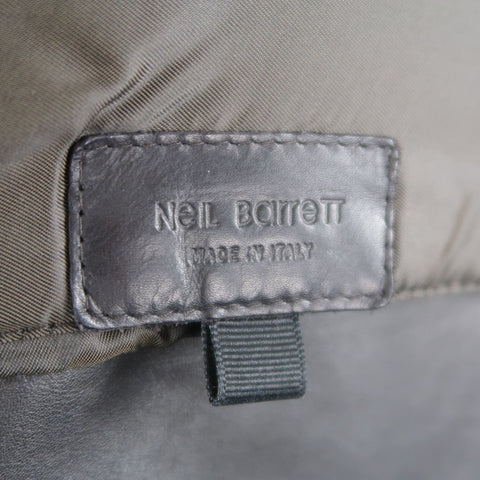 NEIL BARRETT M Brown Leather Moto Inspired Jacket