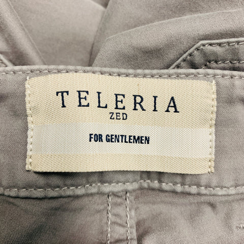 TELERIA ZED Size 34 Grey Cotton Elastane Jean Cut Casual Pants