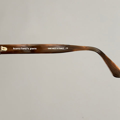 HARRY LARRY'S PARIS Brown Marbled Acetate Sunglasses