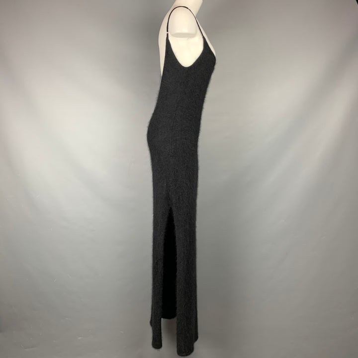 RtA Size XS Black Mohair / Wool Long Cocktail Dress