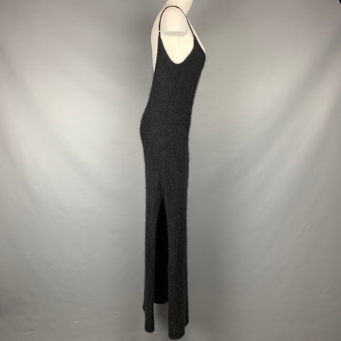 RtA Size XS Black Mohair / Wool Long Cocktail Dress