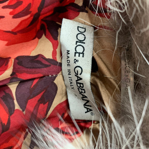 DOLCE &amp; GABBANA Taille 4 Veste Angora Noire à Boutons-pression Cachés