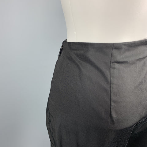 RALPH LAUREN COLLECTION Size 2 Black Silk / Cotton Dress Pants