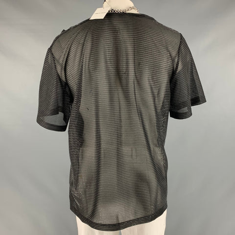 JUNYA WATANABE Taille S Argent Noir Côtelé Rayonne Polyester Pull