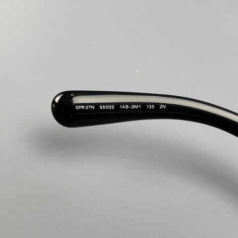 PRADA Black Acetate Minimal Baroque Sunglasses