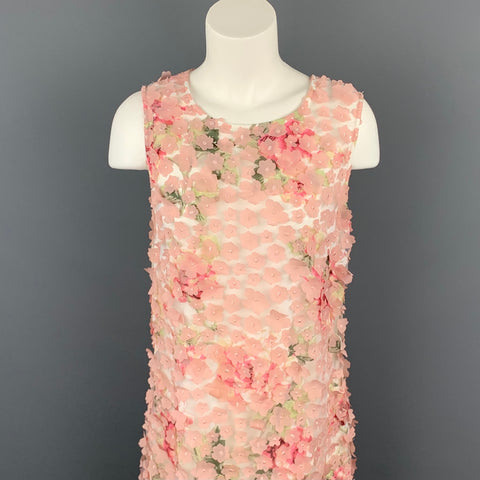 KARL LAGERFELD Taille 12 Robe fourreau en polyester floral rose