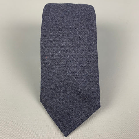 BRUNELLO CUCINELLI Navy Lana Wool Tie