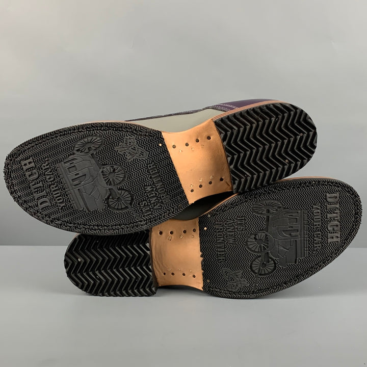 JOHN FLUEVOG Talla 10 Zapatos con cordones de cuero gris morado