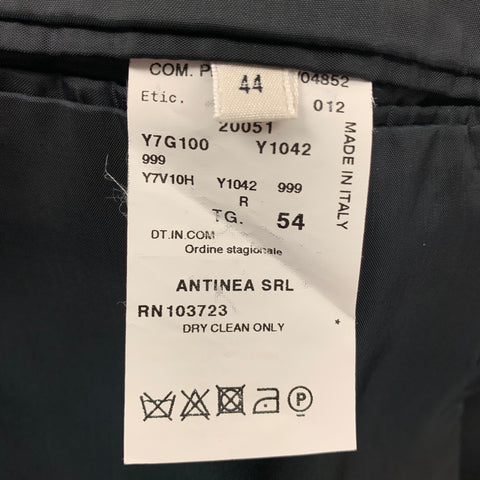 EMPORIO ARMANI Size 44 Black Wool Peak Lapel Tuxedo Suit