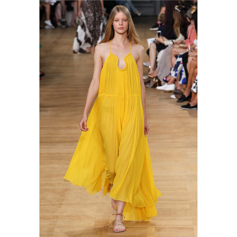 CHLOE S/S 15 Size 4 Corn Yellow Silk-Voile Maxi Dress – Sui Generis Designer Consignment