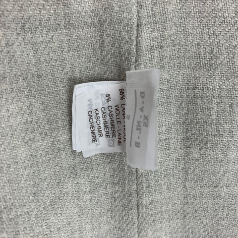 BRUNELLO CUCINELLI Size S Light Gray Stripe Wool Cashmere Zip Up Vest