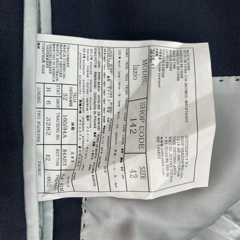 SUIT SUPPLY Costume à simple boutonnage en laine bleu marine Taille 36
