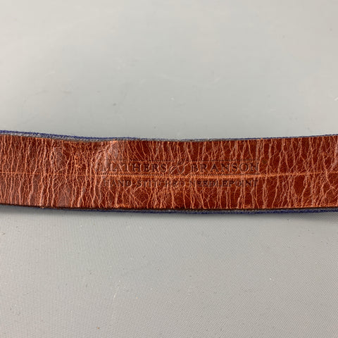 SMATHERS & BRANSON Size 40 Navy Embroidered Belt