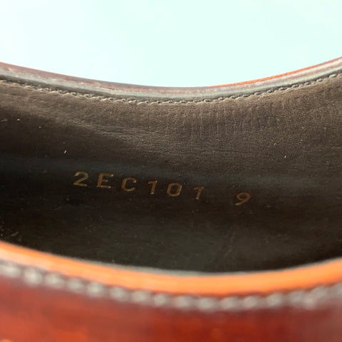 PRADA Size 10 Brown Antique Leather Lace Up Shoes