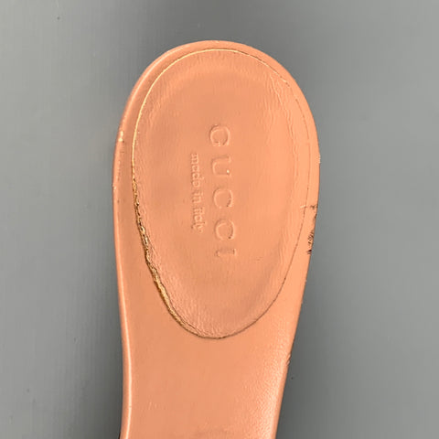 GUCCI by Tom Ford Size 6 Rose Silk Mules Sandals