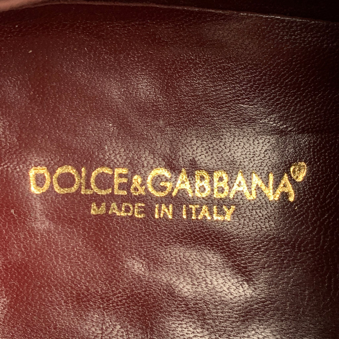 DOLCE &amp; GABBANA Taille 10.5 Chaussures à lacets en cuir noir