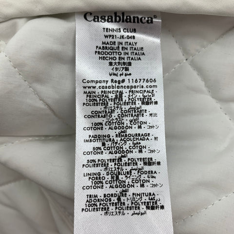 CASABLANCA Size XS Multi-Color Printed Satin Cropped Jacket