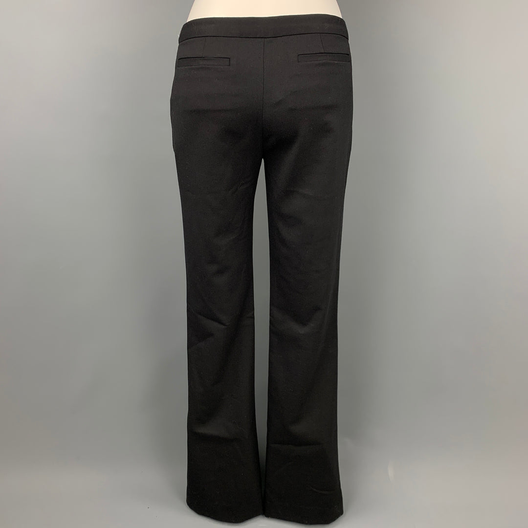 Pantalones de vestir de mezcla de lana negra talla 6 ALC