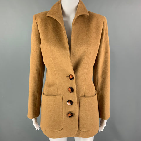 VINTAGE Taille M Veste à poitrine unique Camel