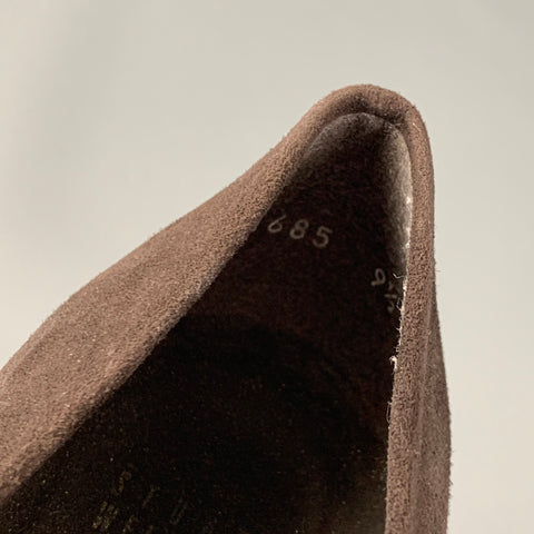 STUART WEITZMAN Talla 9.5 Zapatos de tacón de gatito de ante marrón
