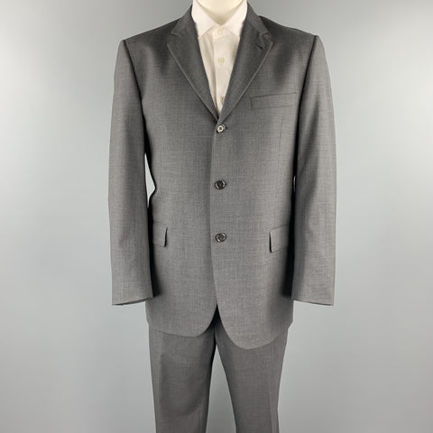 BURBERRY LONDON Size 42 Regular Dark Gray Wool Notch Lapel Suit